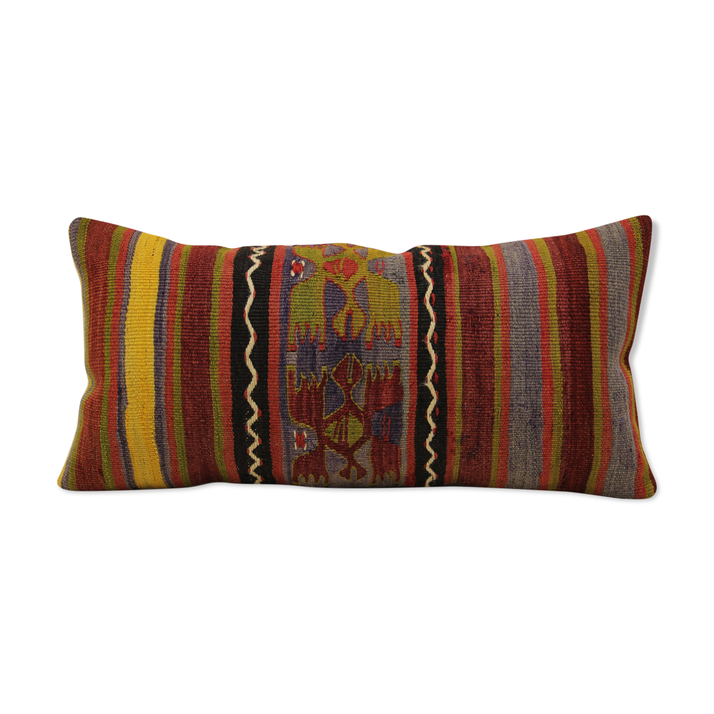 Housse coussin vintage 30x60 cm kilim
