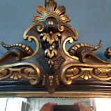 Large black and gold Napoleon III mirror 148X98