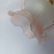 Vintage pink glass drop and flower chandelier pendant light.
