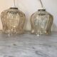 Suspension tulipe en verre vintage