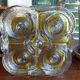 Dish with presentation compartments Walther kristallglass yellow