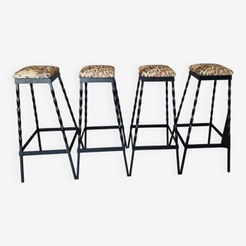 4 brutalist stools from 1950