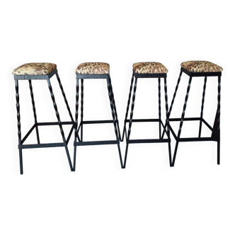 4 brutalist stools from 1950