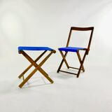 Set of camping chair and stool