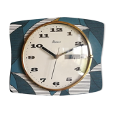 Vintage clock silent wall clock "Mervex blue white"