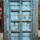 Old wooden door with frame