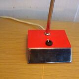 By Josef Hurka for Napako 1960 red desk lamp