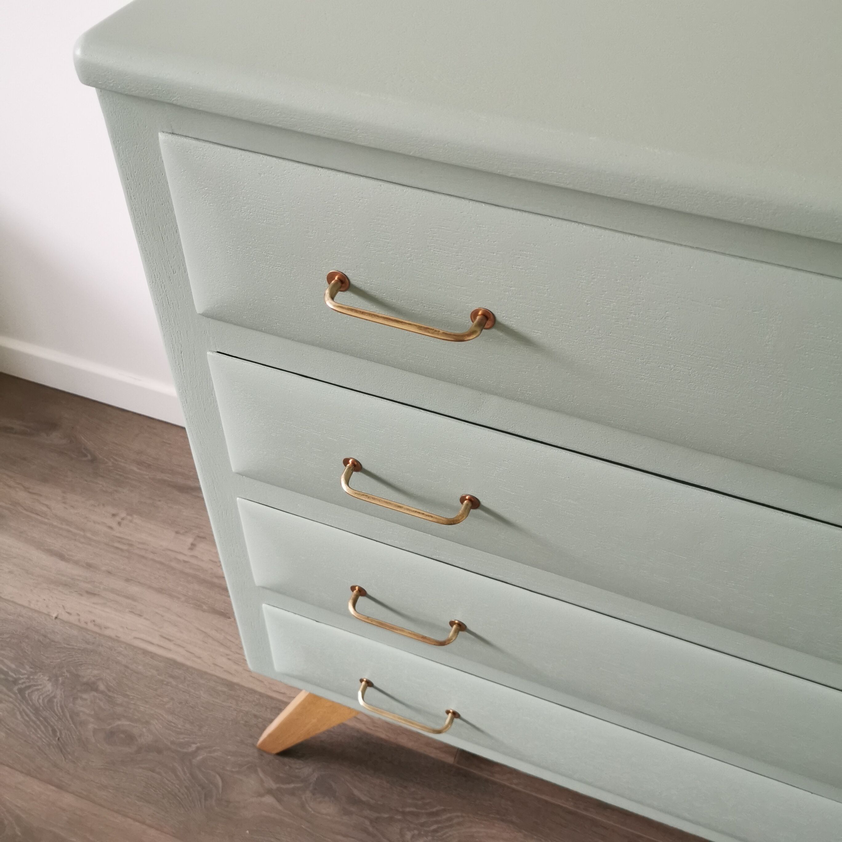 Vintage chest of drawers compass feet