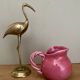 Small old pink ceramic pitcher or milk jug from Vallauris