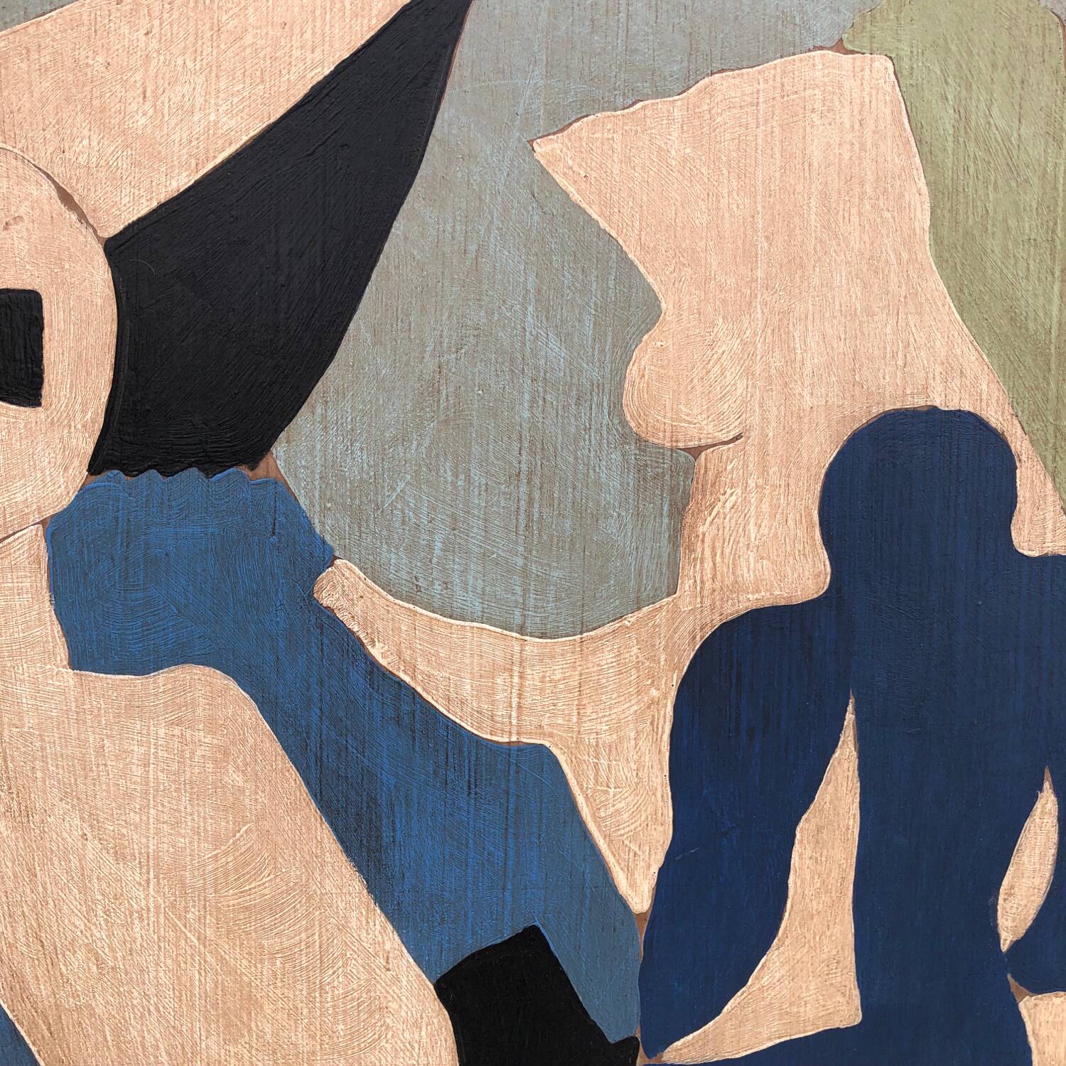 Abstract painting on panel