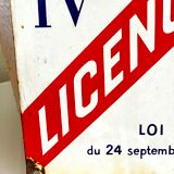 Old enamelled plate license IV