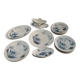 Gien earthenware service, Vues d'Orient model, 21 pieces, late 19th century