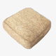 Pouf square floor cushion in natural bohemian jute raffia