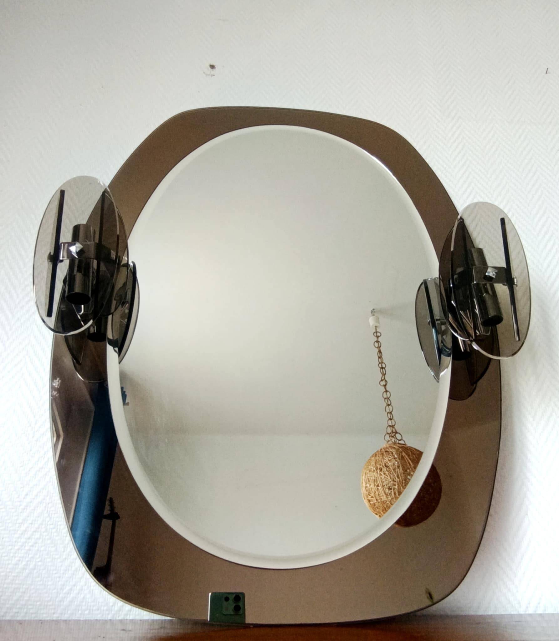 Space Age Mirror ISA Italy 1980