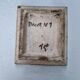 Antique Art Nouveau glazed earthenware tile from the 19th century