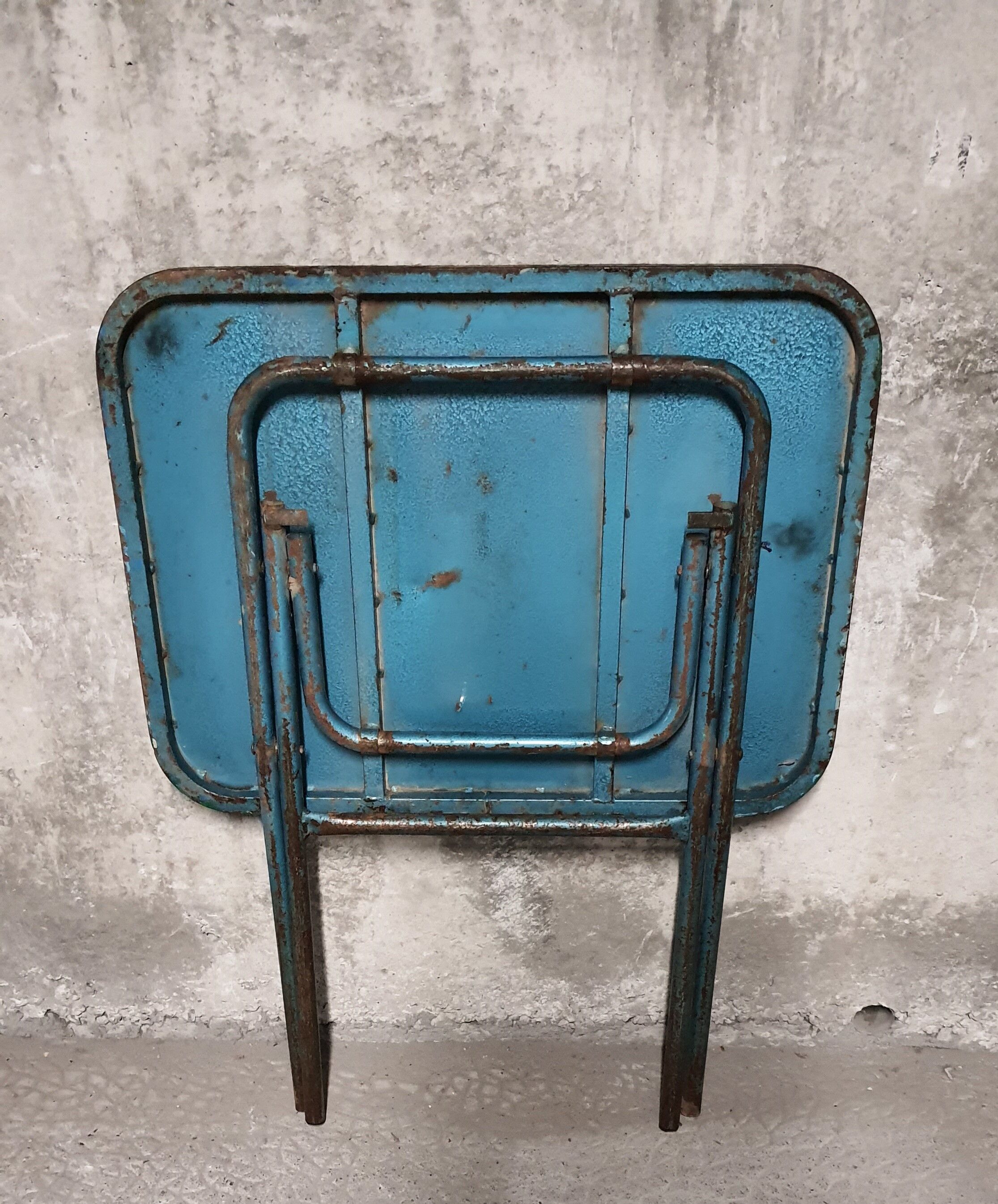 Painted metal folding table