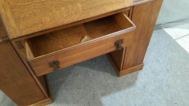 Bureau secrétaire en chêne