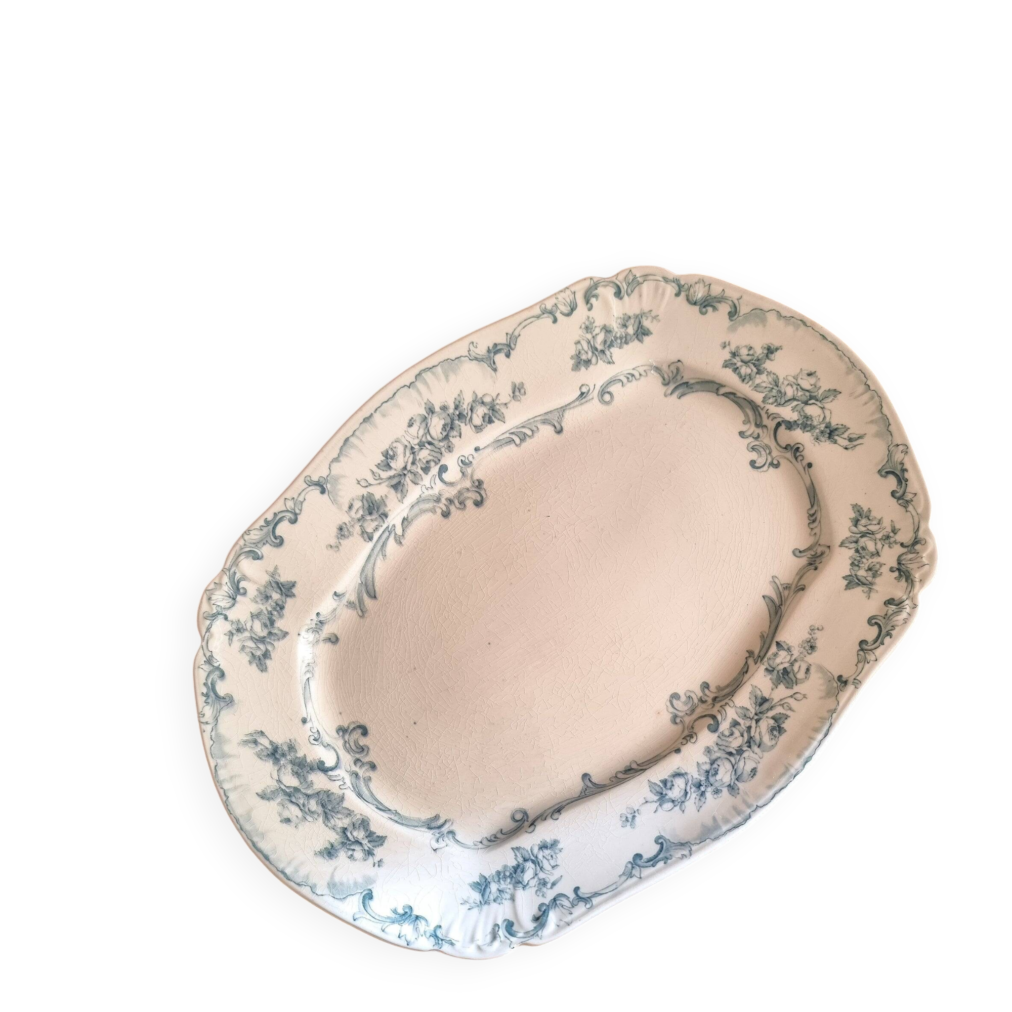 Rectangular plate in semi-porcelain