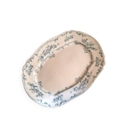 Rectangular plate in semi-porcelain