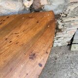 Table bureau d’angle coin en bois massif avec 1 tiroir