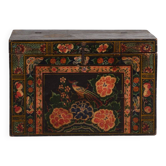 Antique Chinese chest painted in pine wood – China, circa 1900
