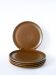 Set of 5 large flat plates in stoneware, 1970.