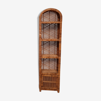 Rattan shelf bookcase