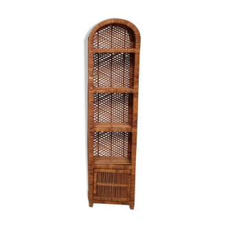Rattan shelf bookcase