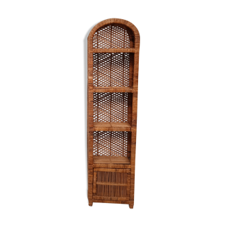Bibliothèque étagère en rotin
