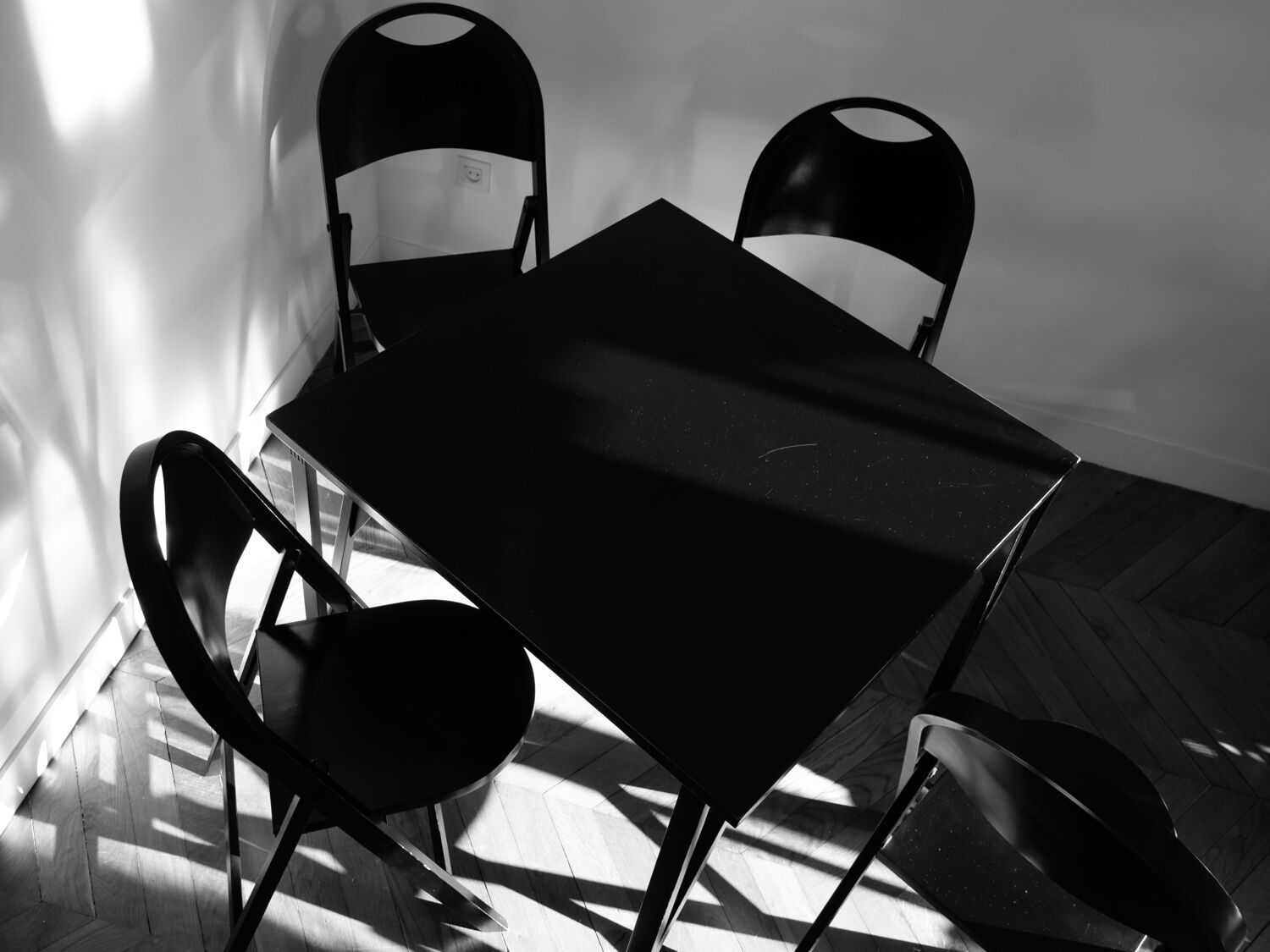 Castiglioni folding table & chairs 1965