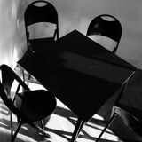 Castiglioni folding table & chairs 1965