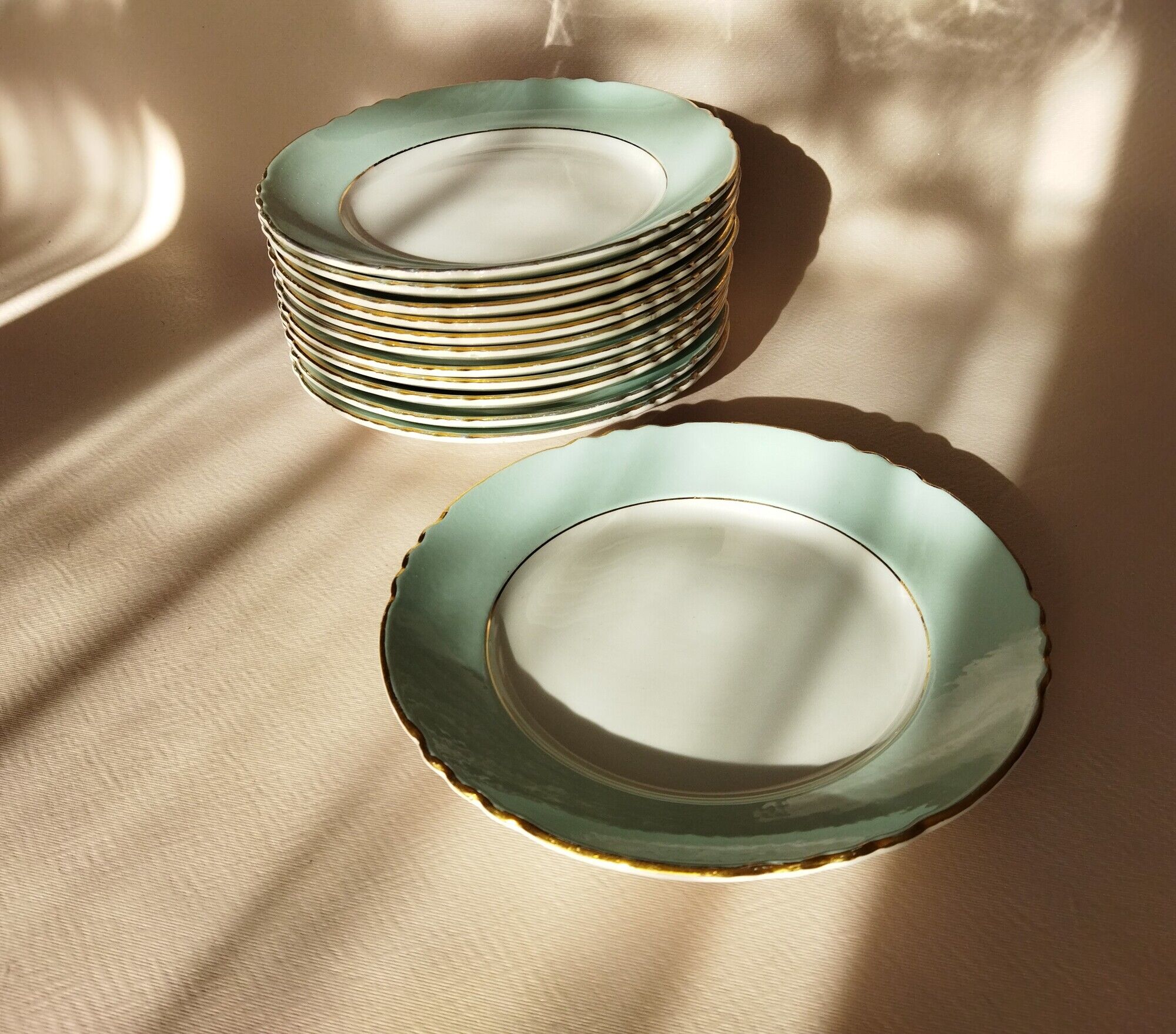 Set of 12 flat plates Orchies Nord "Callisto"