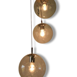 Ceiling light 3 globes in blown glass of the 1970s