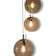 Ceiling light 3 globes in blown glass of the 1970s