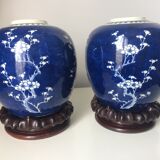 Paire de pots à gingembre chinois