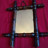 Old banbou mirror, with chain