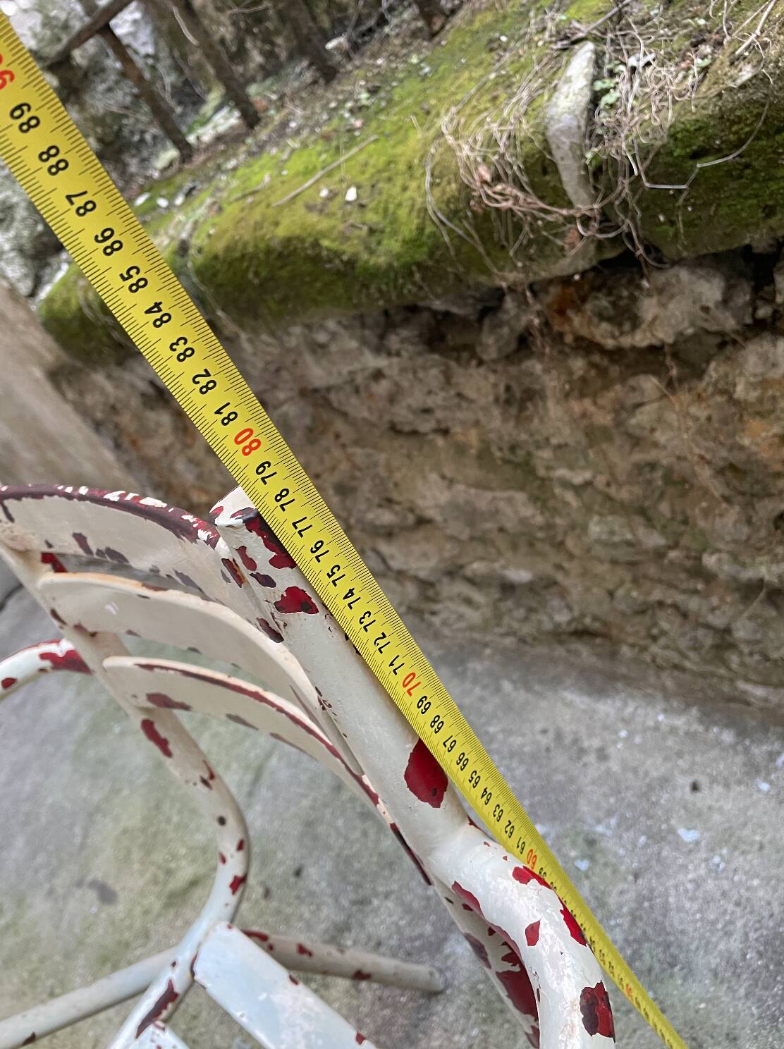 Tolix-style garden armchair