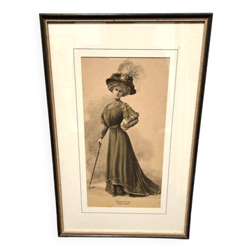 Fashion sketch under frame