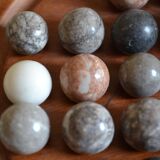 Solitaire game in exotic wood and semi-precious stones