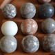 Solitaire game in exotic wood and semi-precious stones