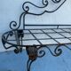 Méridienne de jardin en fer forgé