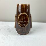 Small vintage ethnic face vase