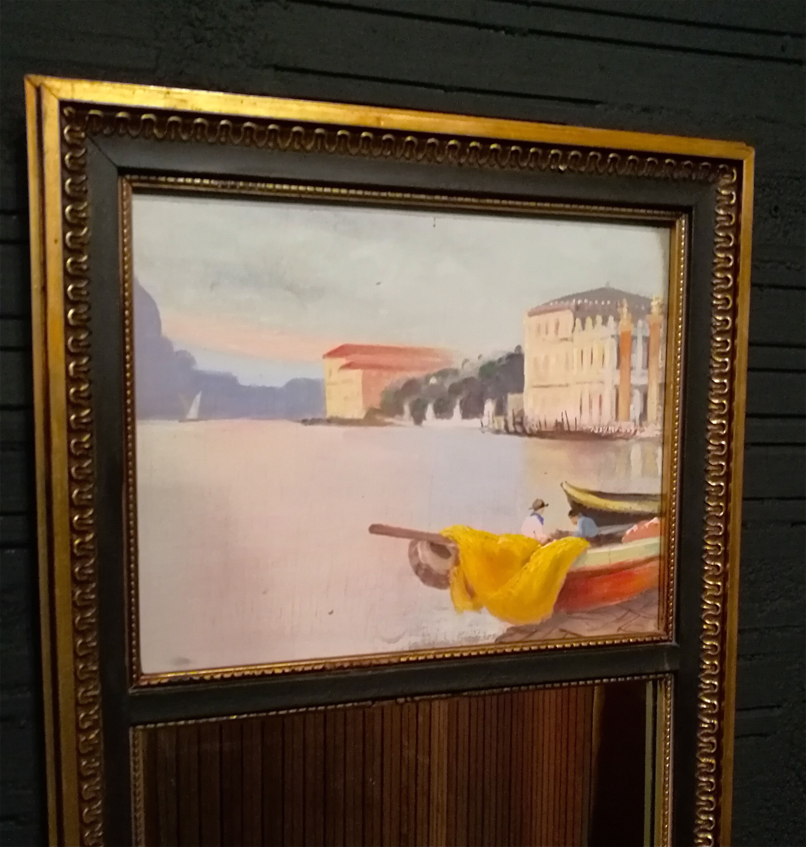 Trumeau painting venise mirror style 19th