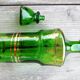 Green glass decanter