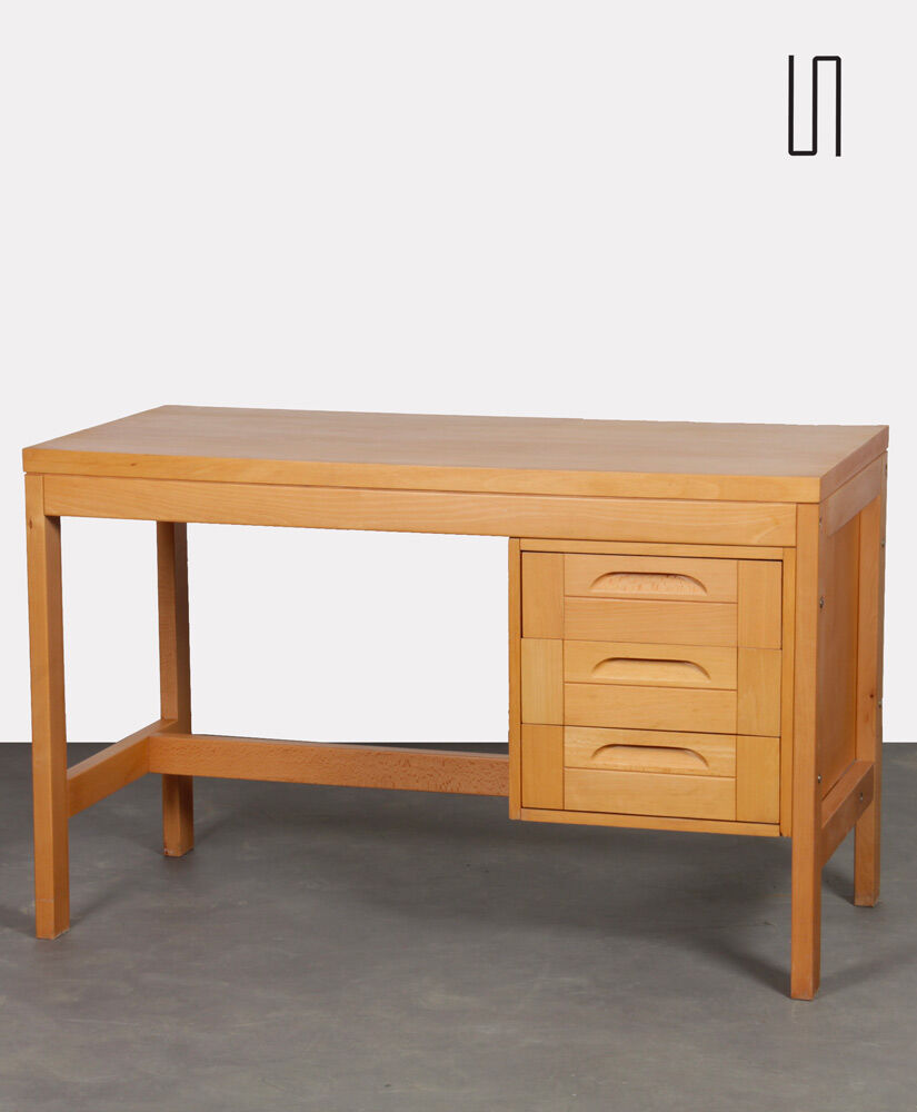 Vintage wooden desk from the 1970s