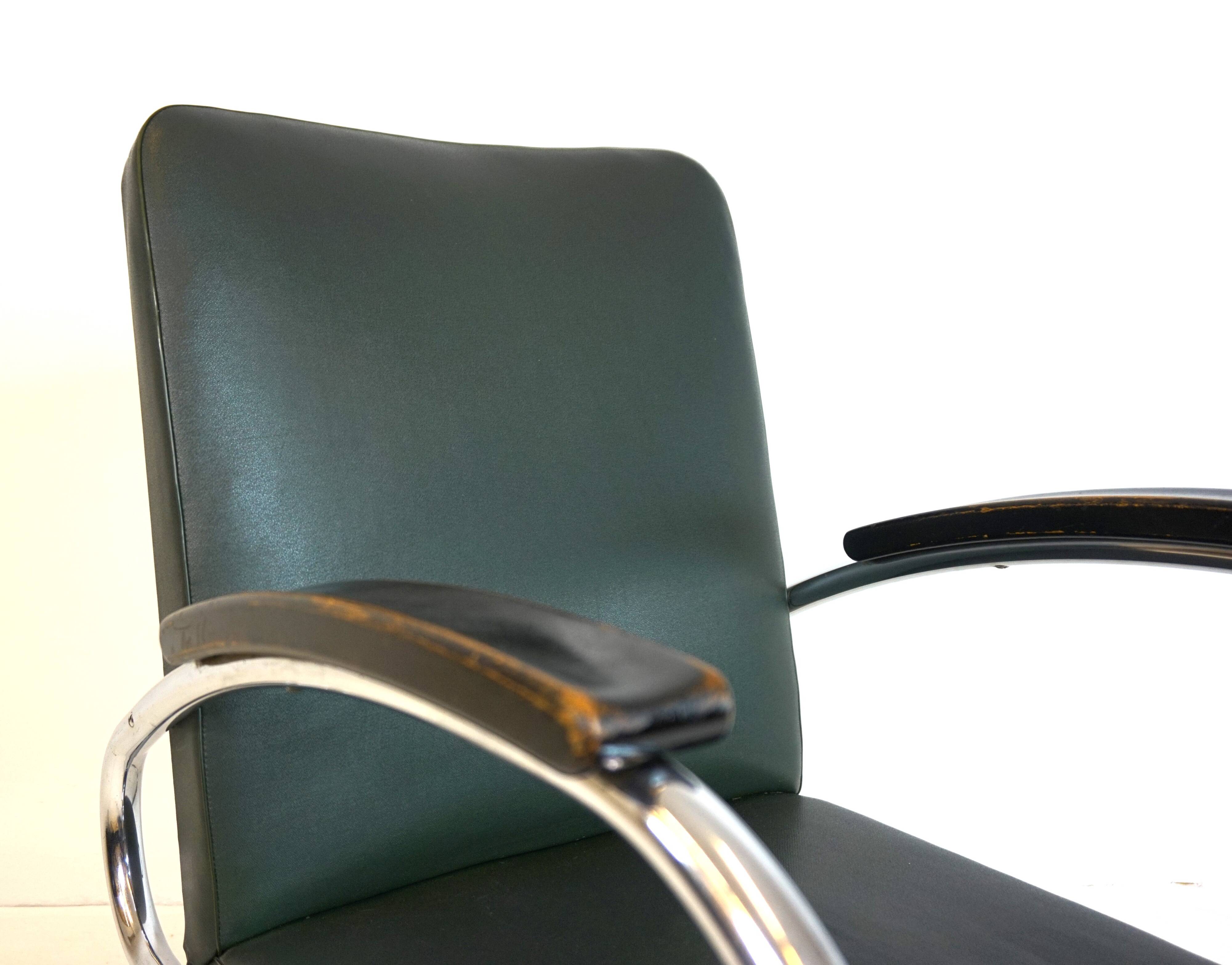 Fauteuil en acier tubulaire Mauser RS 7