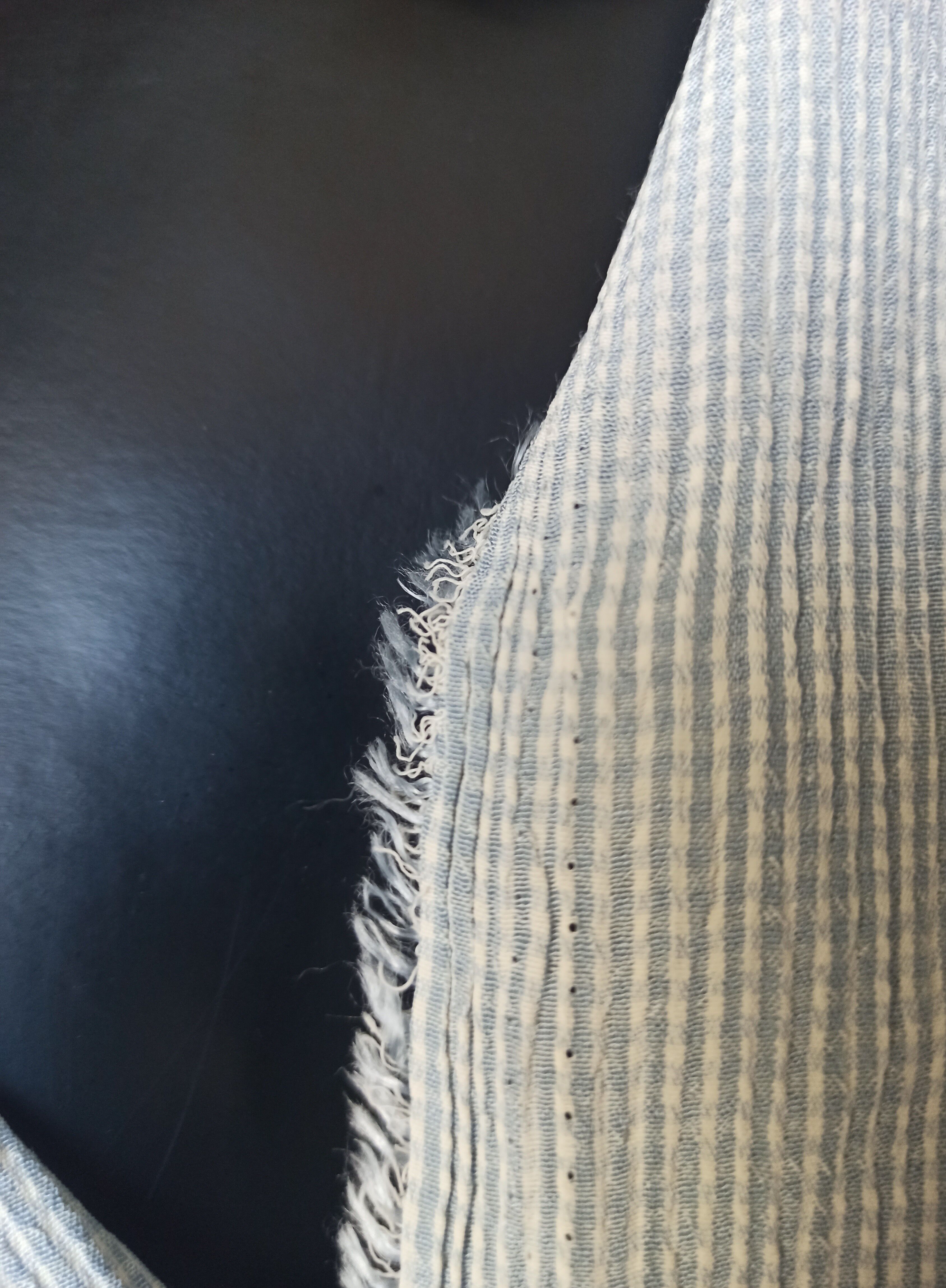 Blue vintage striped fabric