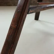 Large round pine three-legged table – cricket table, Ø 110 cm