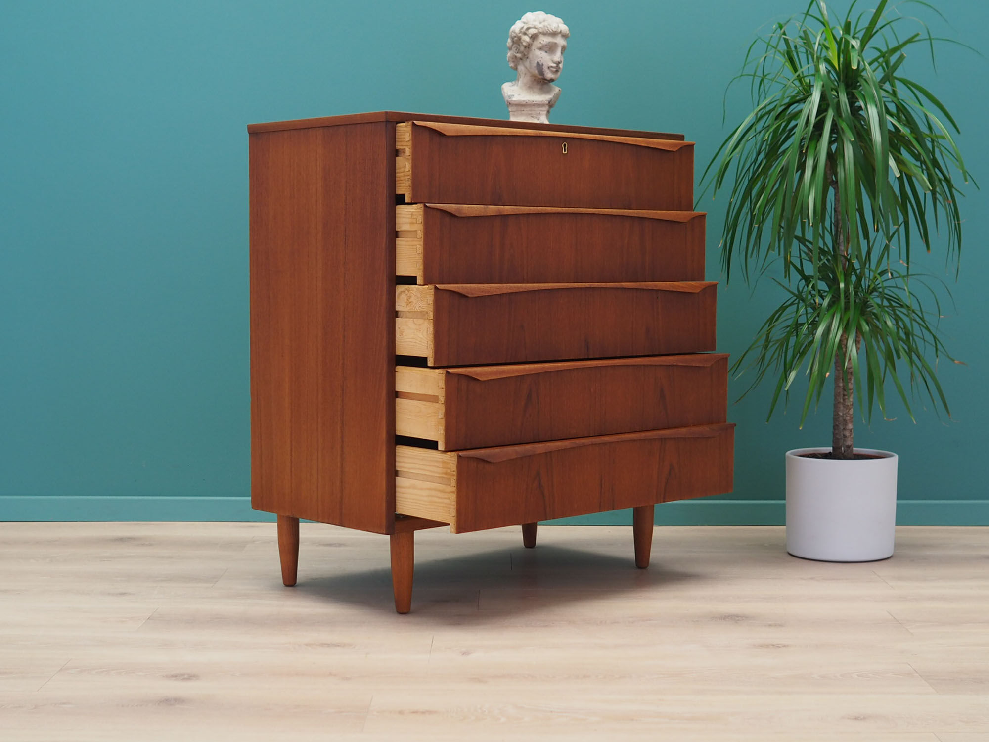 Teak chest, Danish design, 1970s, production: Denmark