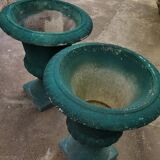 Pair of Medici Vases in old reconstituted stone 1950s